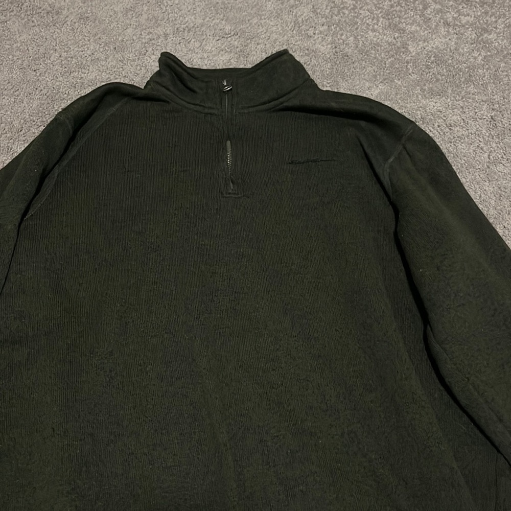 Men’s 2XL dark green Eddie Bauer quarter zip great condition